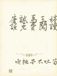 唐诚马玉婷的小说免费阅读最新