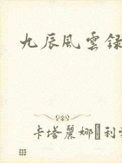 九辰风云录全集封面