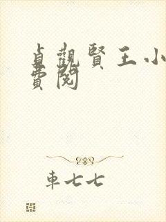 贞观贤王小说免费阅