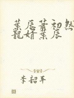 叶辰萧初然上门龙婿叶辰