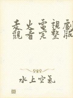 走火电视剧免费观看完整版高清全集