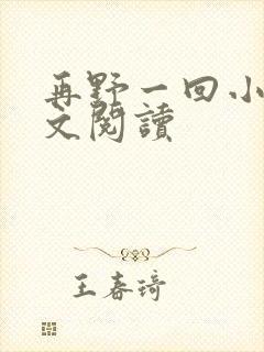 再野一回小说全文阅读