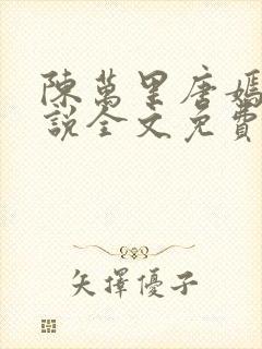 陈万里唐嫣然小说全文免费阅读笔趣阁封面