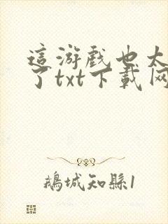 这游戏也太真实了txt下载网盘