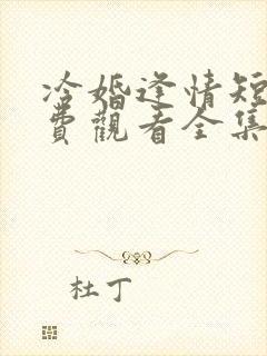 冷婚逢情短剧免费观看全集封面