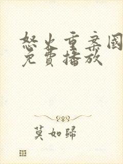 怒火重案国语版免费播放封面