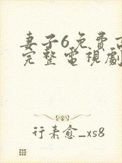 妻子6免费高清完整电视剧情