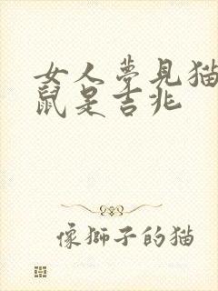 女人梦见猫吃老鼠是吉兆