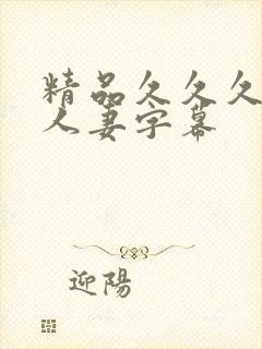 精品久久久中文人妻字幕