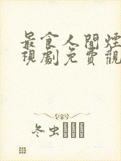 最食人间烟火电视剧免费观看全集完整版封面