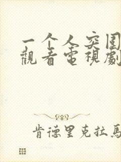 一个人突围免费观看电视剧资源