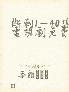 断刺1—40集电视剧免费观看