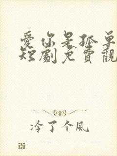 爱你是孤单心事短剧免费观看全集高清