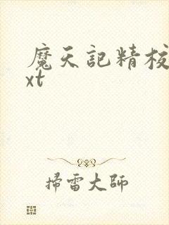 魔天记精校版txt