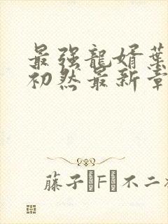 最强龙婿叶辰萧初然最新章节