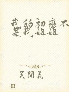 我的初恋不可能是我姐姐