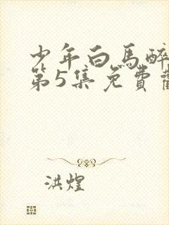 少年白马醉春风第5集免费观看