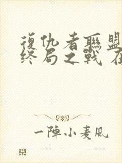 复仇者联盟4:终局之战 在线观看