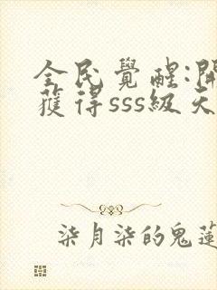 全民觉醒:开局获得sss级天赋 小说完整封面