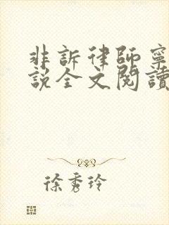 非诉律师宁韵小说全文阅读笔趣阁