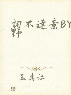 词不达意BY咩野