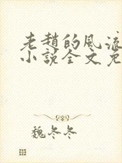 老赵的风流人生小说全文免费阅读