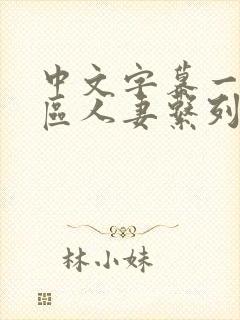 中文字幕一区二区人妻系列