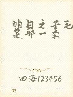 明日之子毛不易是哪一季