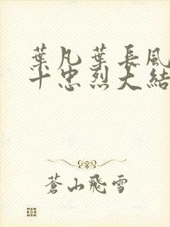 叶凡叶长风一门十忠烈大结局