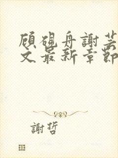 顾砚舟谢芸琛全文最新章节免费阅读