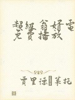 超级翁婿电视剧免费播放