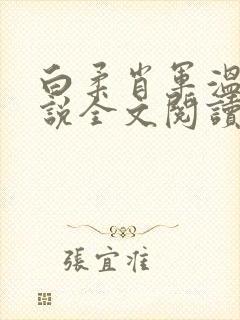 白柔肖军温婉小说全文阅读