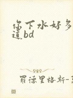 你下水好多下水道bd
