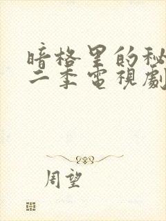 暗格里的秘密第二季电视剧免费观看封面