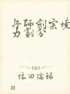 丹师剑宗境界实力划分