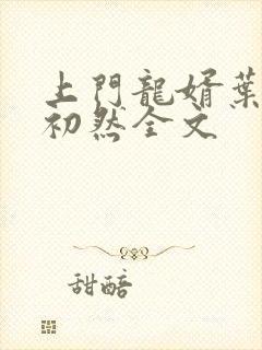 上门龙婿叶辰萧初然全文