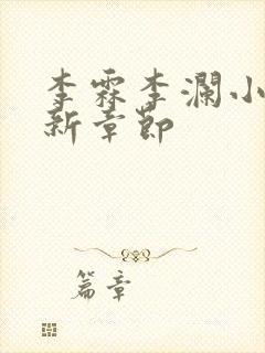 李霖李澜小说最新章节