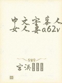 中文字幕人妻熟女人妻a62v在线封面