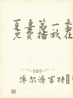 夏妻第一季全集免费播放在线观看高清