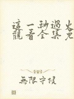 这一秒过火在线观看全集免费播放