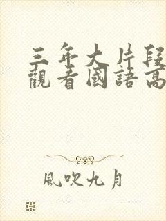 三年大片段免费观看国语高清封面