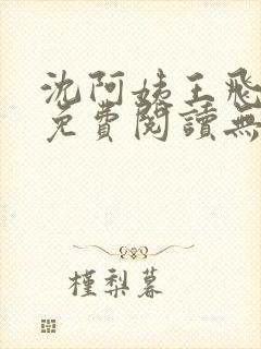 沈阿姨王飞小说免费阅读无弹窗