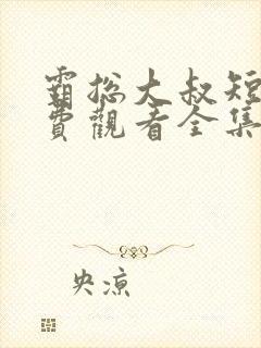 霸总大叔短剧免费观看全集