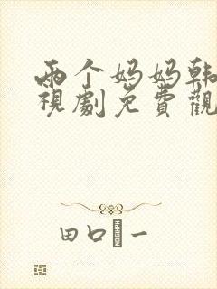 两个妈妈韩剧电视剧免费观看全集