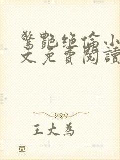 惊艳绝伦小说全文免费阅读封面