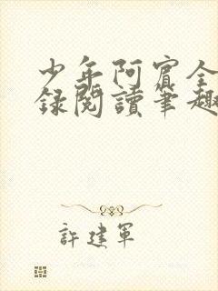 少年阿宾全文目录阅读笔趣阁