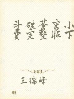 斗破苍穹小说免费完整版下载