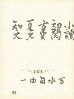 知夏方初小说全文免费阅读最新章节