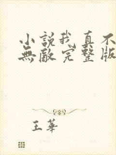 小说我真不想太无敌完整版未删减小说