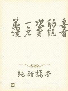 第一次的妻子动漫免费观看全集